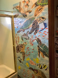 Sea Turtles and Fish Petal Marble Mosaics Handmade