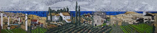 Landscape Mosaic Art - Tuscan Village