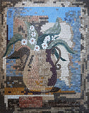 Mosaic Art - Flowers In A Pot