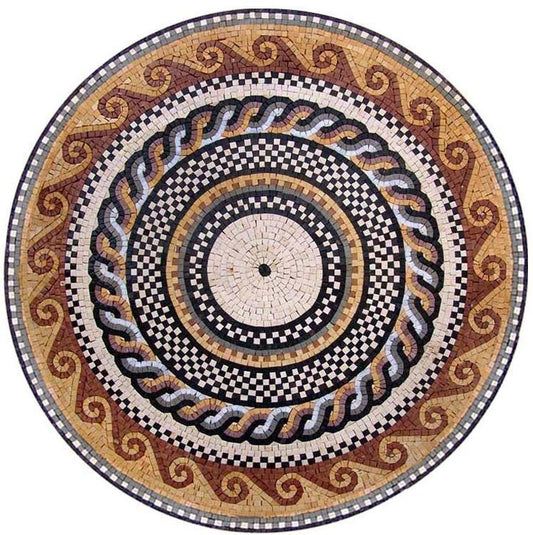 Roman Mosaic Art Medallion - Horatio II