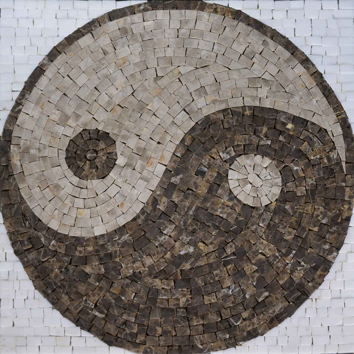 Mosaic Art - Neutral Yin Yang