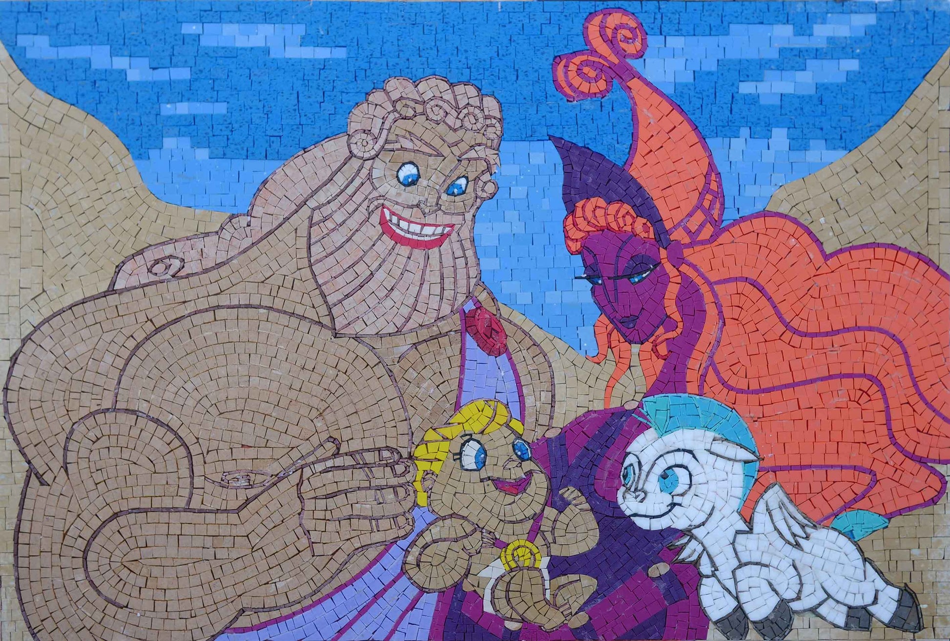 Mosaic Artwork - Hercules & His Family