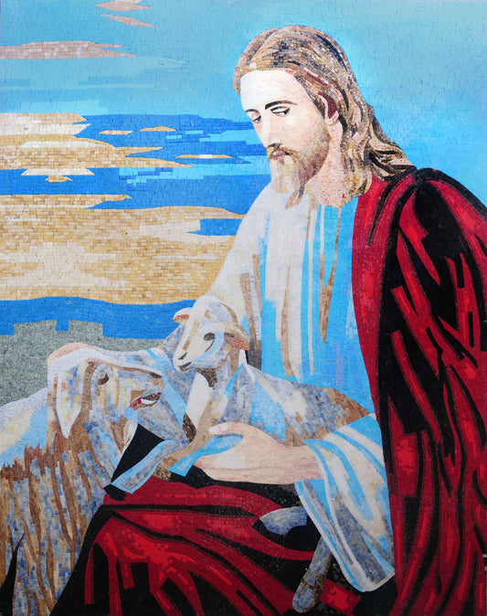 Mosaic Artwork - Portrait Of Jesus Christ