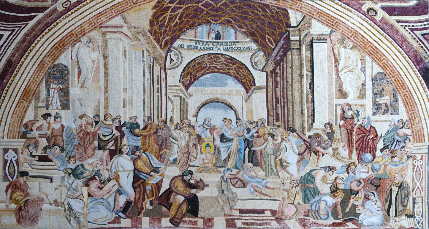 Mosaic Artwork - "School Of Athens" by Rafael