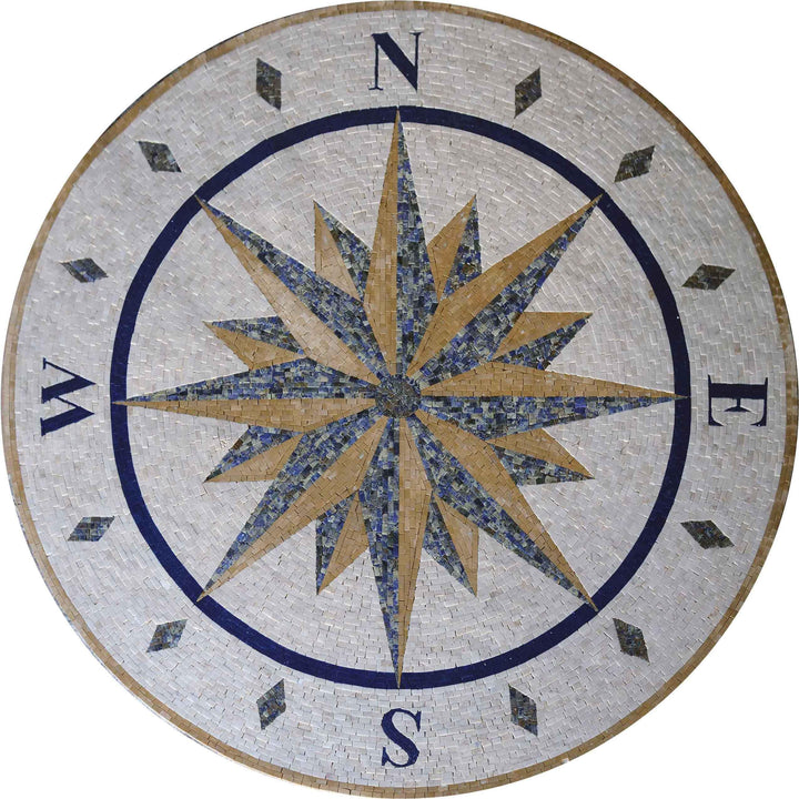 Mosaic Artwork - Shady Compass