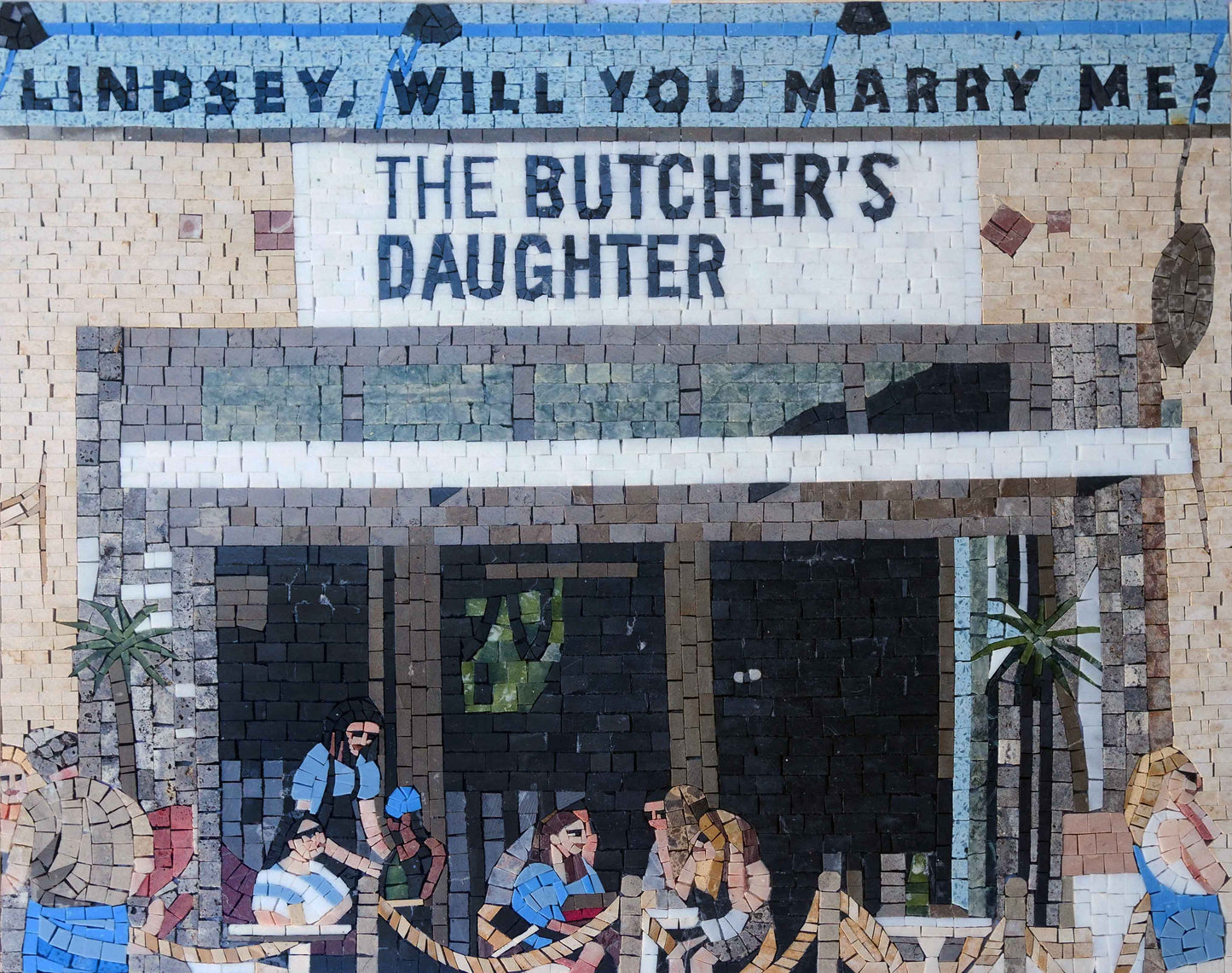 Mosaic Artwork - The Butcher's Daughter
