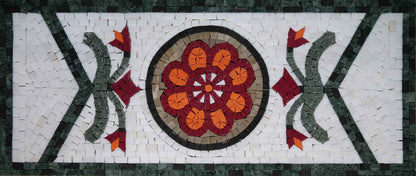 Mosaic Border - Orange Flower