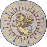 Mosaic Medallion - Ancient Lion