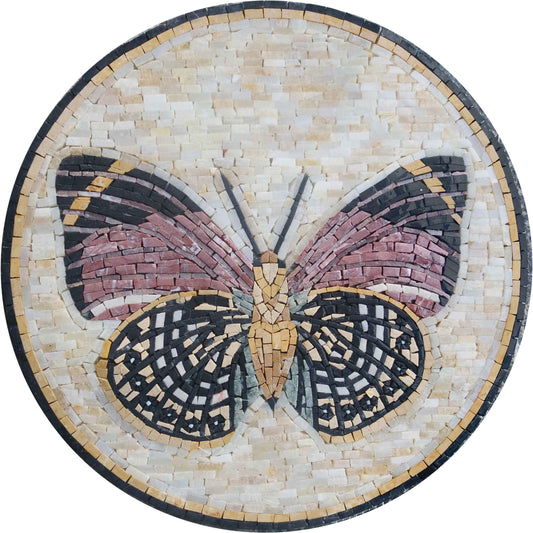 Mosaic Medallion - Butterfly Design