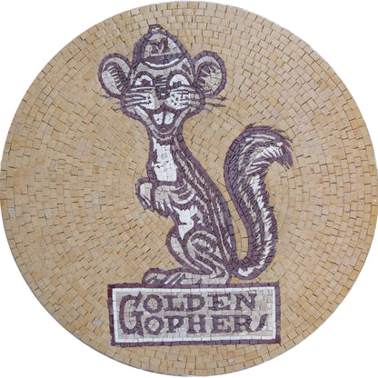 Mosaic Medallion - Golden Gopher