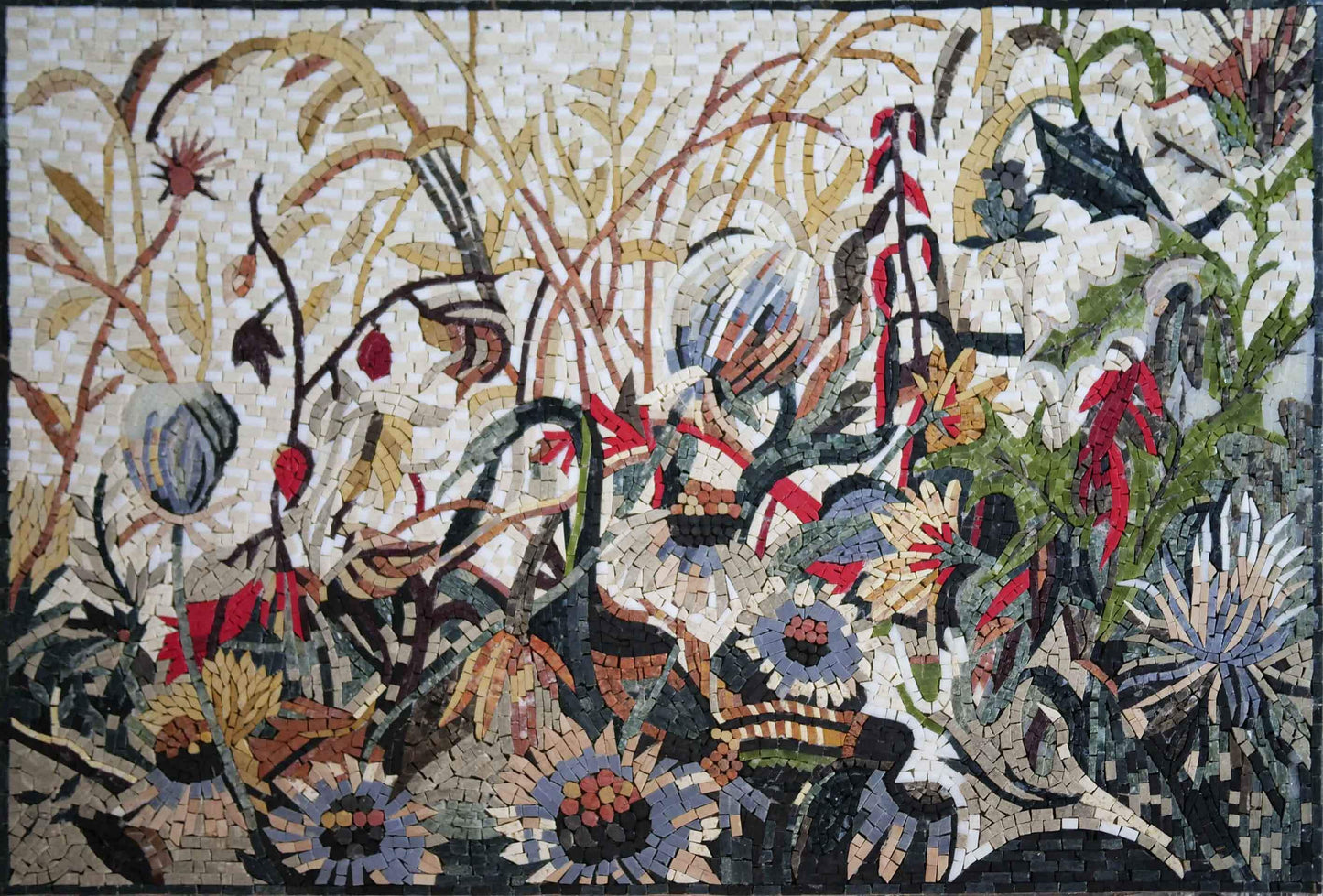 Mosaic Wall Art - Deadly Flowers
