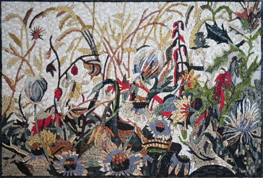 Mosaic Wall Art - Deadly Flowers