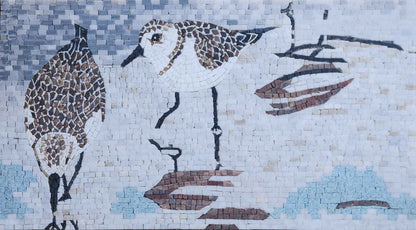 Mosaic Wall Art - Two Small Birds
