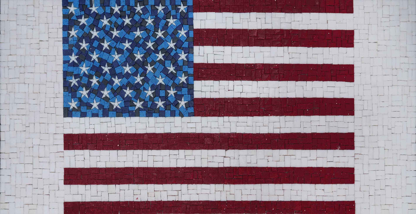 Mosaic Wall Art - USA Flag