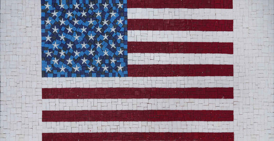 Mosaic Wall Art - USA Flag