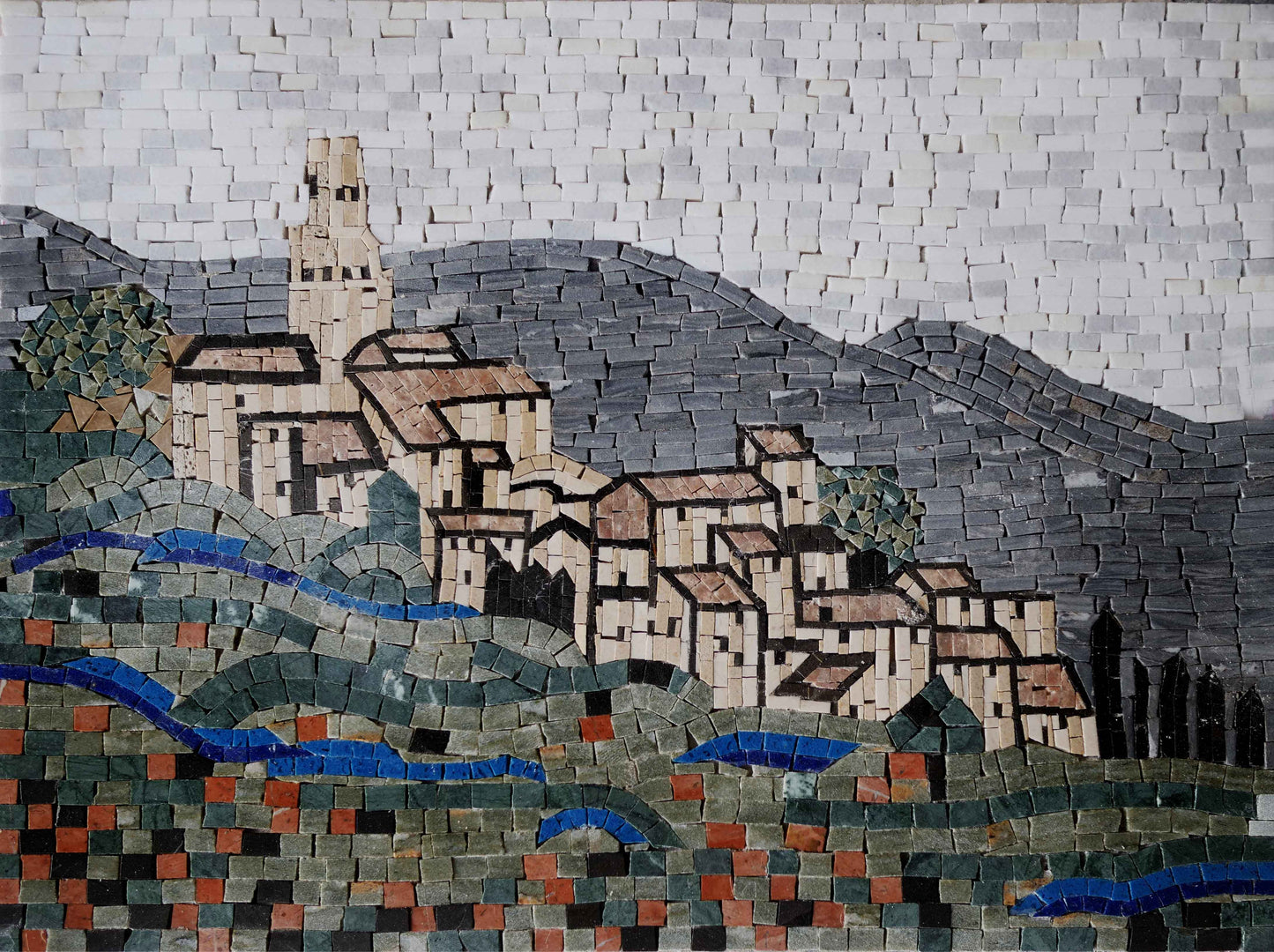 Mosaic Wall - Coastal Village
