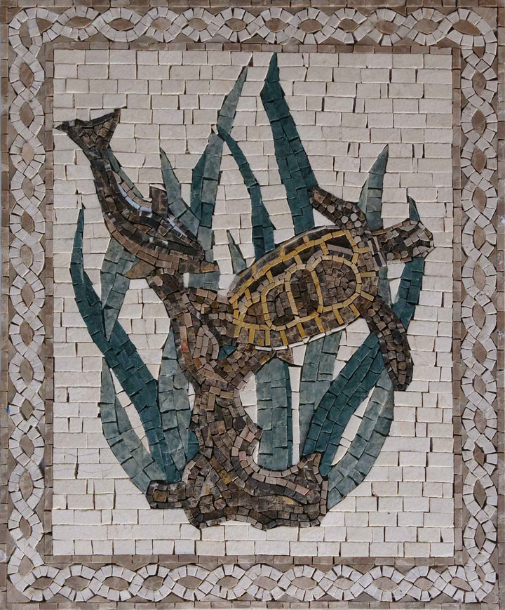 Nautical Mosaic - Turtle & The Fish