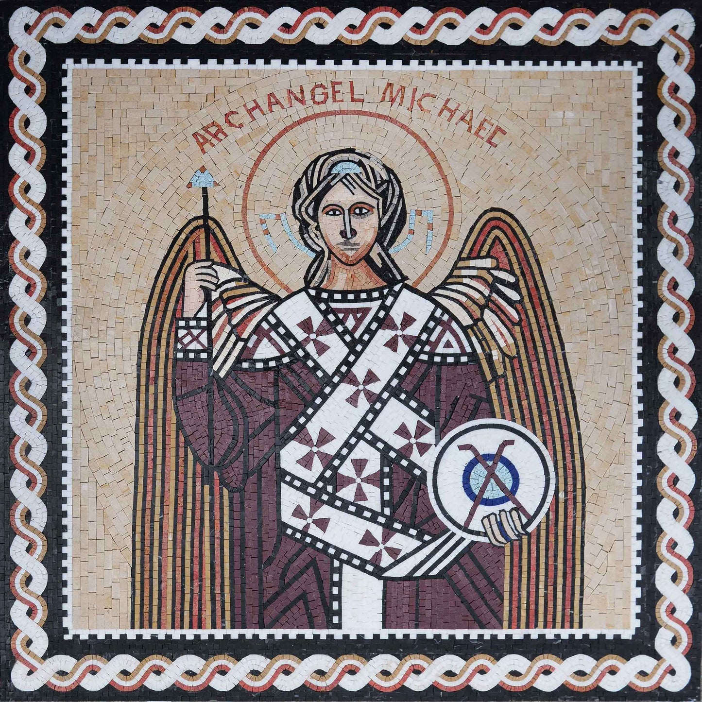 Religious Mosaic Art - Archangel Michaec