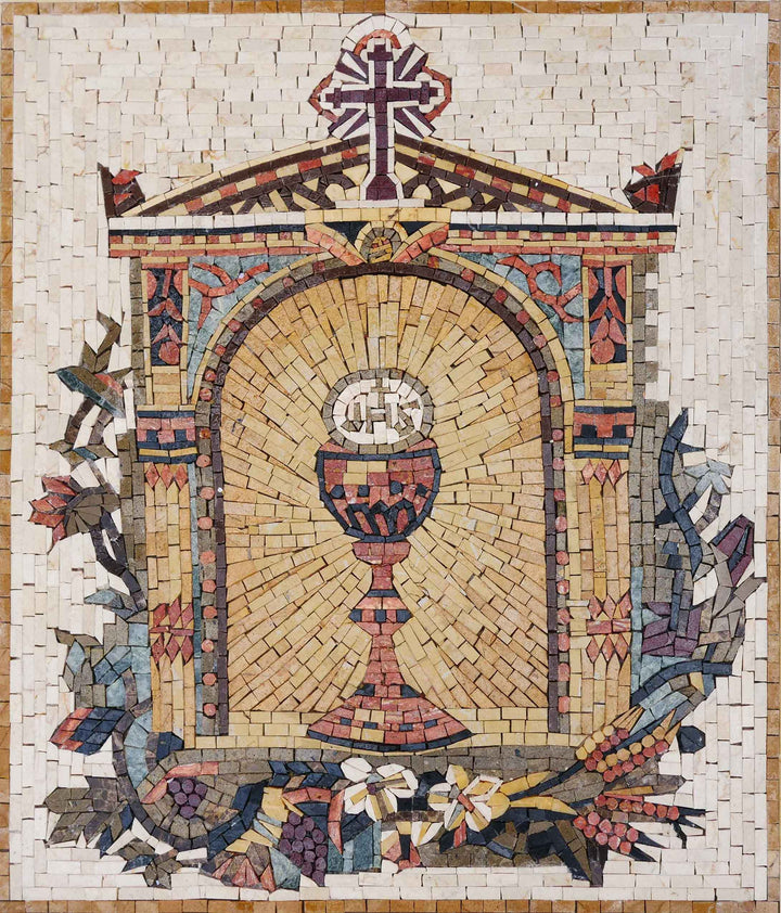 Religious Mosaic Art - The Church Cross