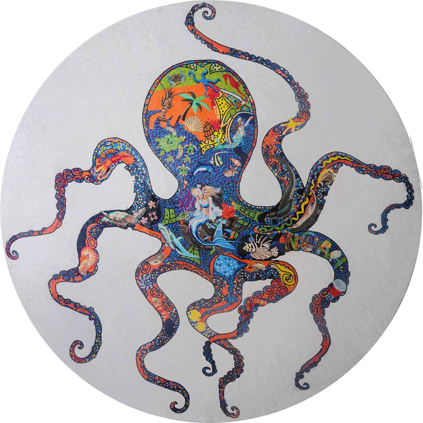 The Ocean Octopus - Mosaic Medallion